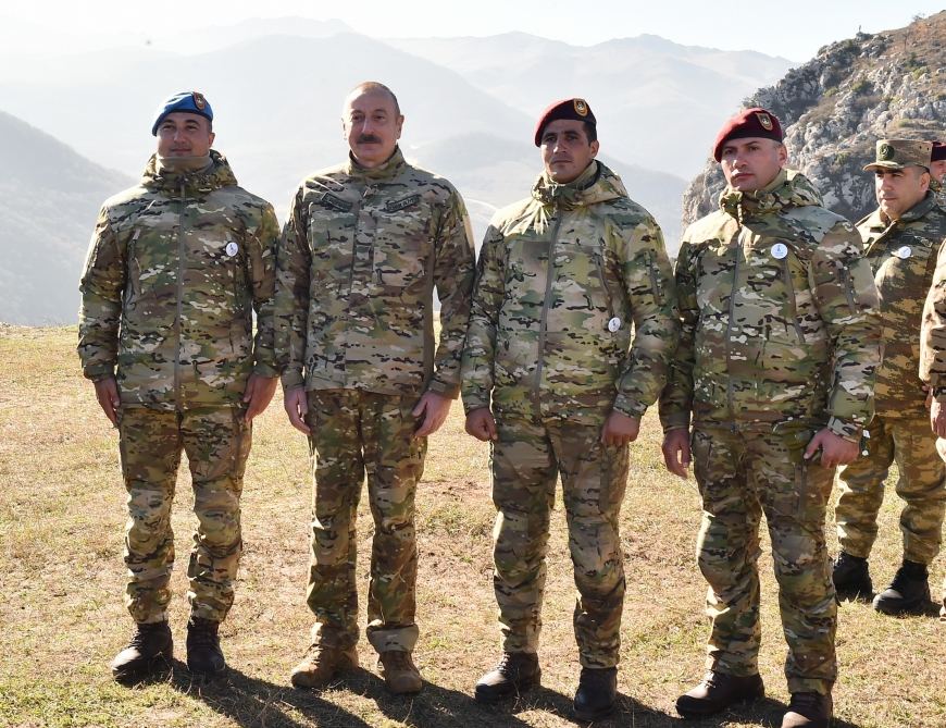 President, Commander-in-Chief of Armed Forces Ilham Aliyev makes speech in front of servicemen in Shusha (PHOTO/VIDEO)