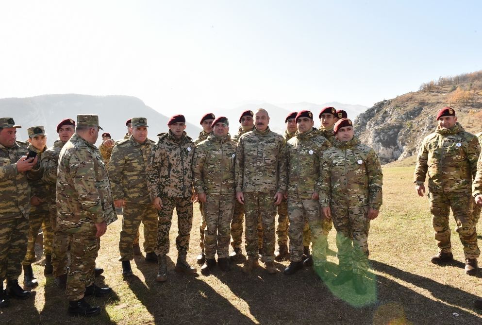 President, Commander-in-Chief of Armed Forces Ilham Aliyev makes speech in front of servicemen in Shusha (PHOTO/VIDEO)