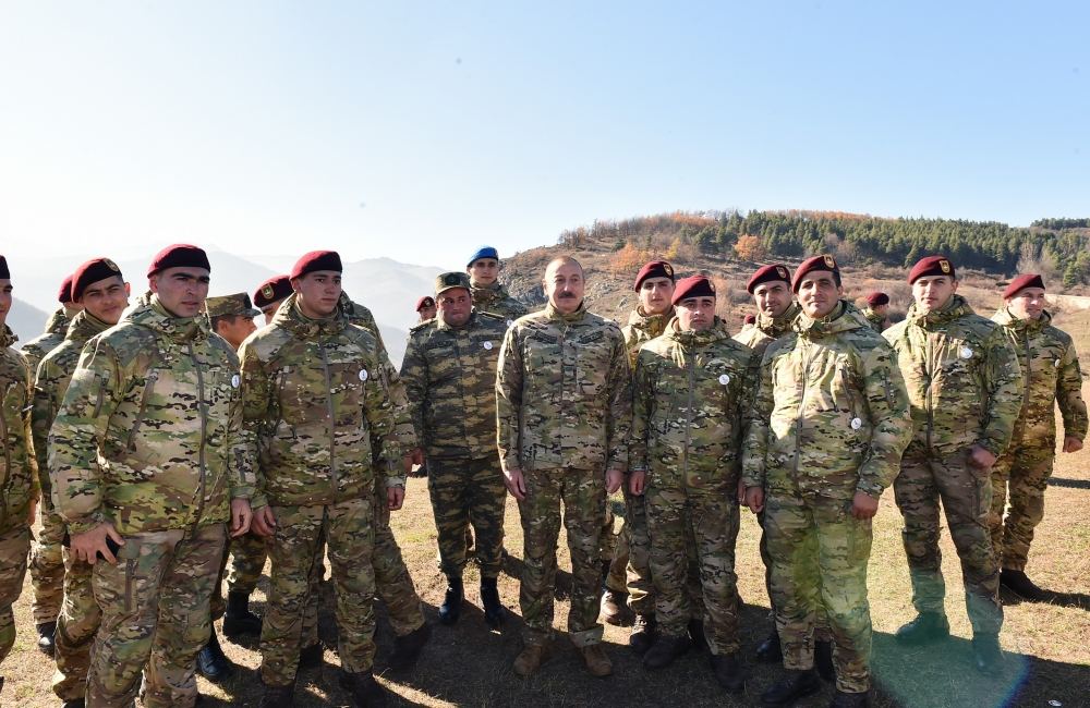President, Commander-in-Chief of Armed Forces Ilham Aliyev makes speech in front of servicemen in Shusha (PHOTO/VIDEO)