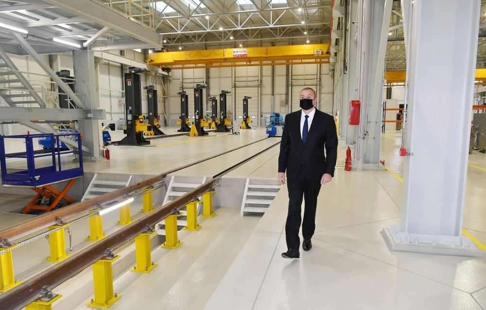 President Ilham Aliyev attended opening of new Bilajari locomotive depot (PHOTO/VIDEO)