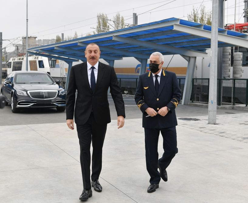 President Ilham Aliyev attended opening of new Bilajari locomotive depot (PHOTO/VIDEO)