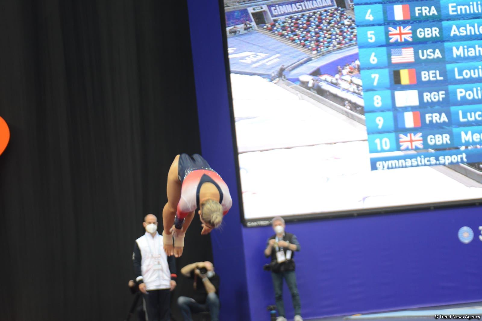 Finals among teams start at 35th FIG Trampoline Gymnastics World Championships in Baku (PHOTO)