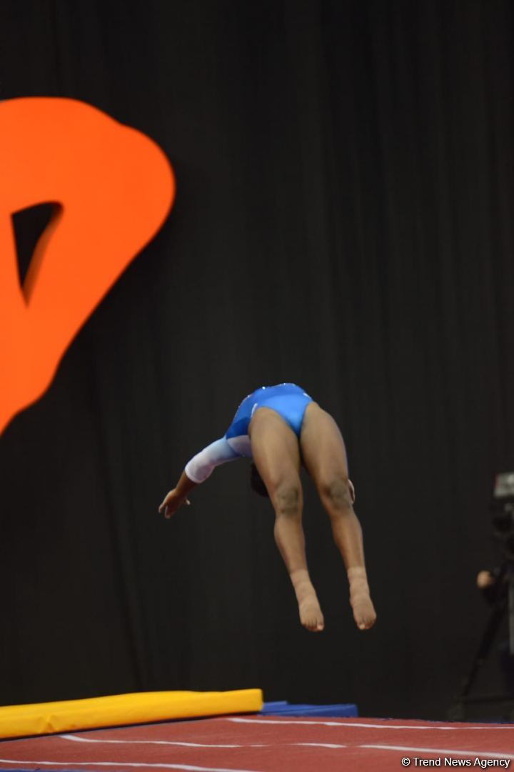 Finals among teams start at 35th FIG Trampoline Gymnastics World Championships in Baku (PHOTO)