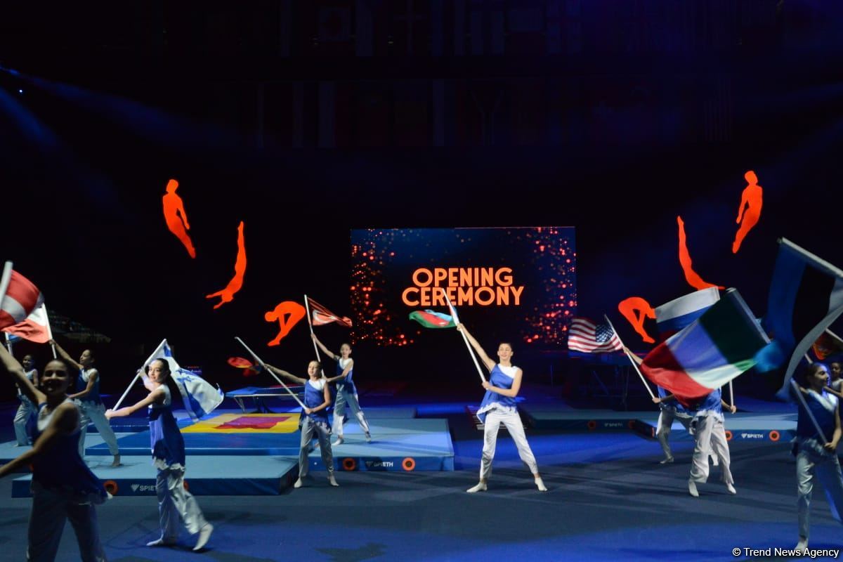 Baku hosts opening ceremony of 28th FIG Trampoline Gymnastics World Age Group Competition (PHOTOS)