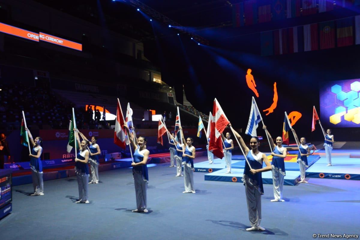 Baku hosts opening ceremony of 28th FIG Trampoline Gymnastics World Age Group Competition (PHOTOS)