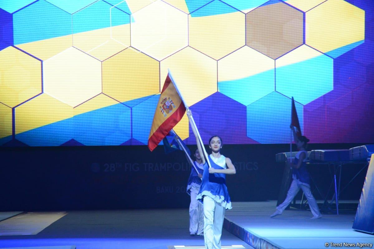 Baku hosts opening ceremony of 28th FIG Trampoline Gymnastics World Age Group Competition (PHOTOS)