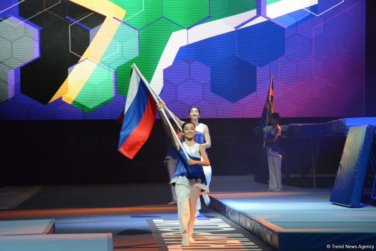 Baku hosts opening ceremony of 28th FIG Trampoline Gymnastics World Age Group Competition (PHOTOS)