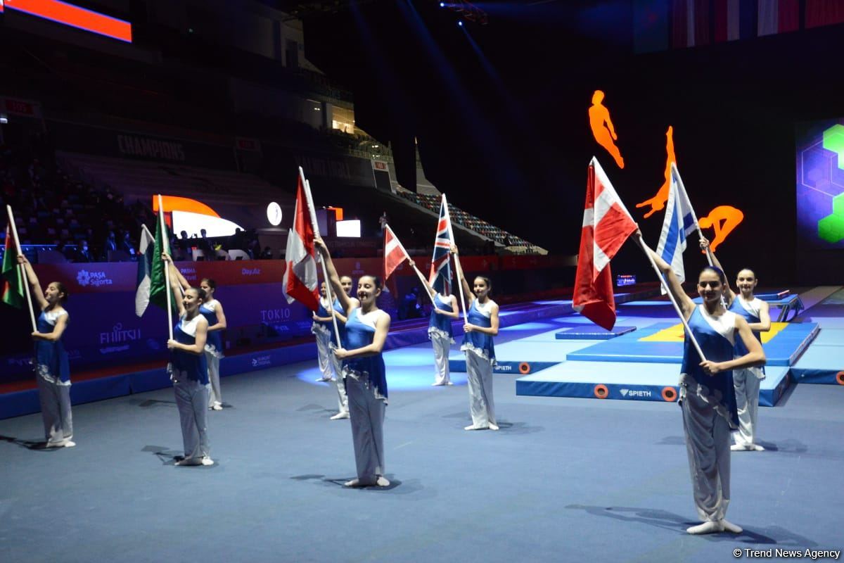 Baku hosts opening ceremony of 28th FIG Trampoline Gymnastics World Age Group Competition (PHOTOS)