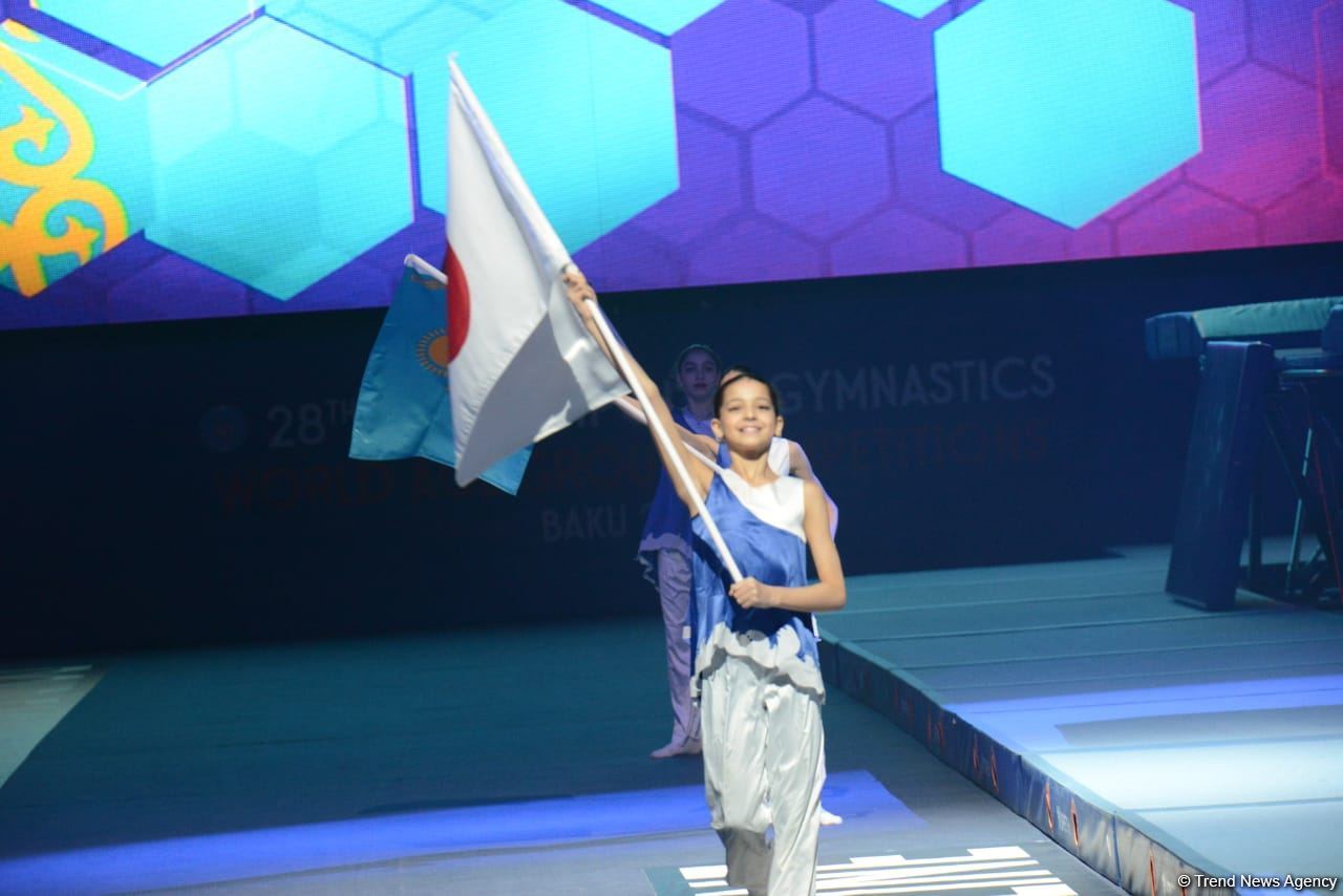 Baku hosts opening ceremony of 28th FIG Trampoline Gymnastics World Age Group Competition (PHOTOS)