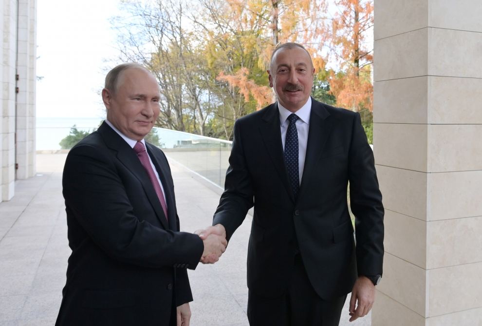 Bilateral meeting held between President Ilham Aliyev, President Vladimir Putin (PHOTO/VIDEO)