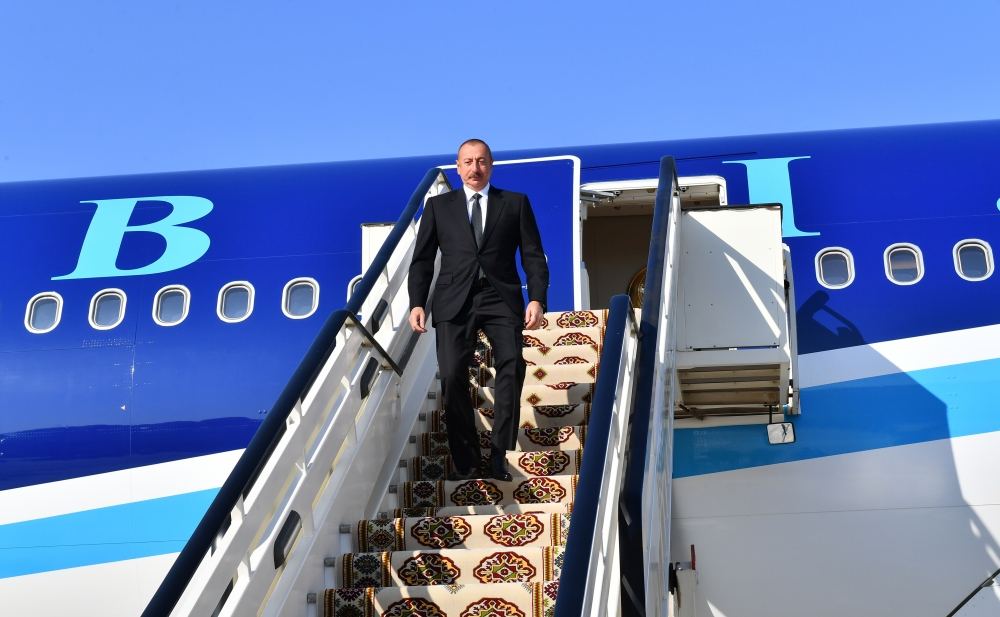 President of Azerbaijan Ilham Aliyev arrives in Turkmenistan for visit (PHOTO/VIDEO)
