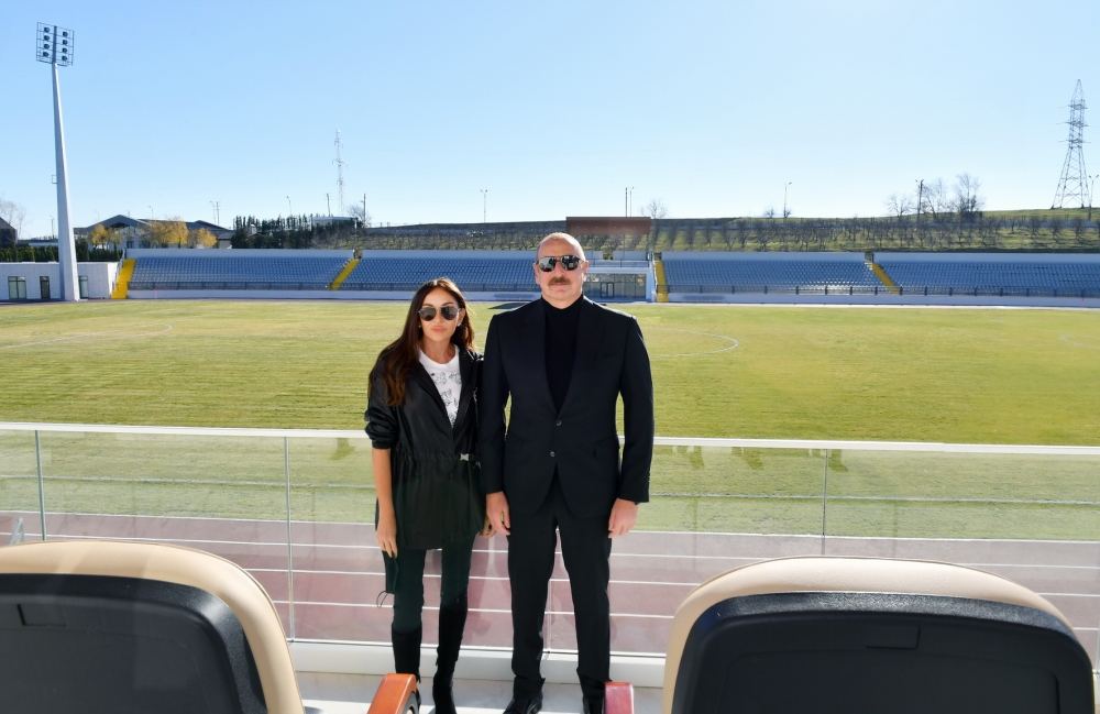 President Ilham Aliyev and First Lady Mehriban Aliyeva view conditions created at Guba Olympic Sports Complex (PHOTO/VIDEO)