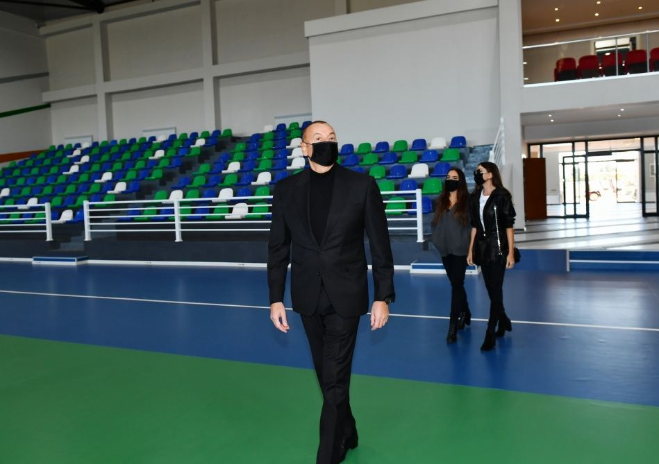 President Ilham Aliyev and First Lady Mehriban Aliyeva view conditions created at Guba Olympic Sports Complex (PHOTO/VIDEO)