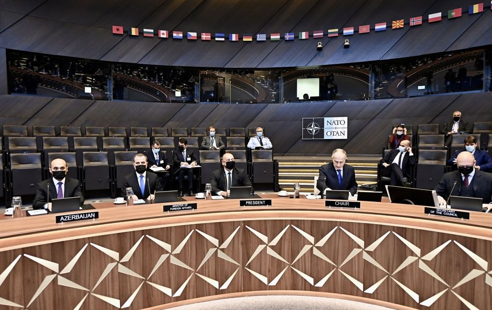 President Ilham Aliyev attends meeting of North Atlantic Council in Brussels (VIDEO)