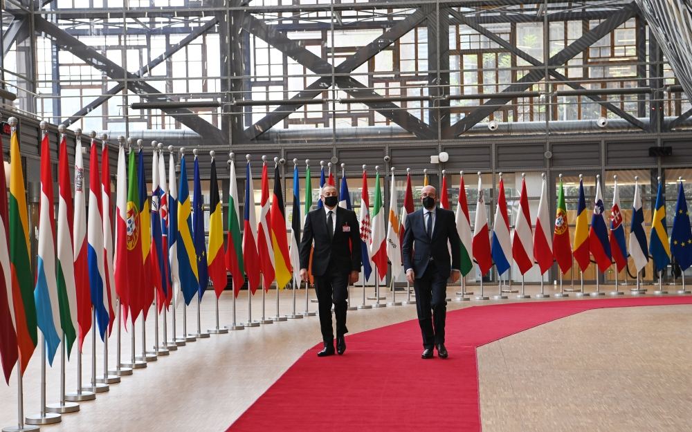 President Ilham Aliyev and President of European Council met in Brussels (PHOTO/VIDEO)