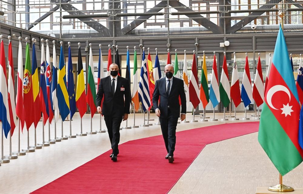 President Ilham Aliyev and President of European Council met in Brussels (PHOTO/VIDEO)