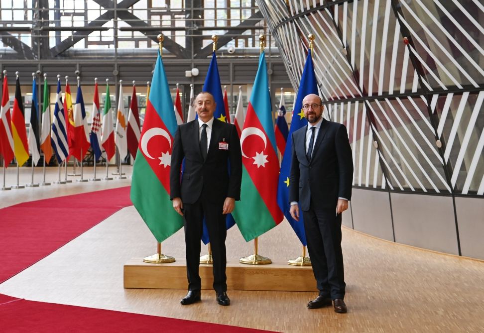 President Ilham Aliyev and President of European Council met in Brussels (PHOTO/VIDEO)