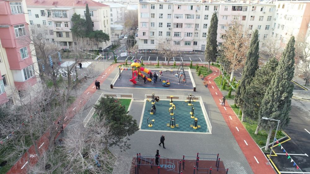 Heydar Aliyev Foundation VP Leyla Aliyeva takes part in opening ceremony of another yard, renovated within "Our Yard" project (PHOTO)