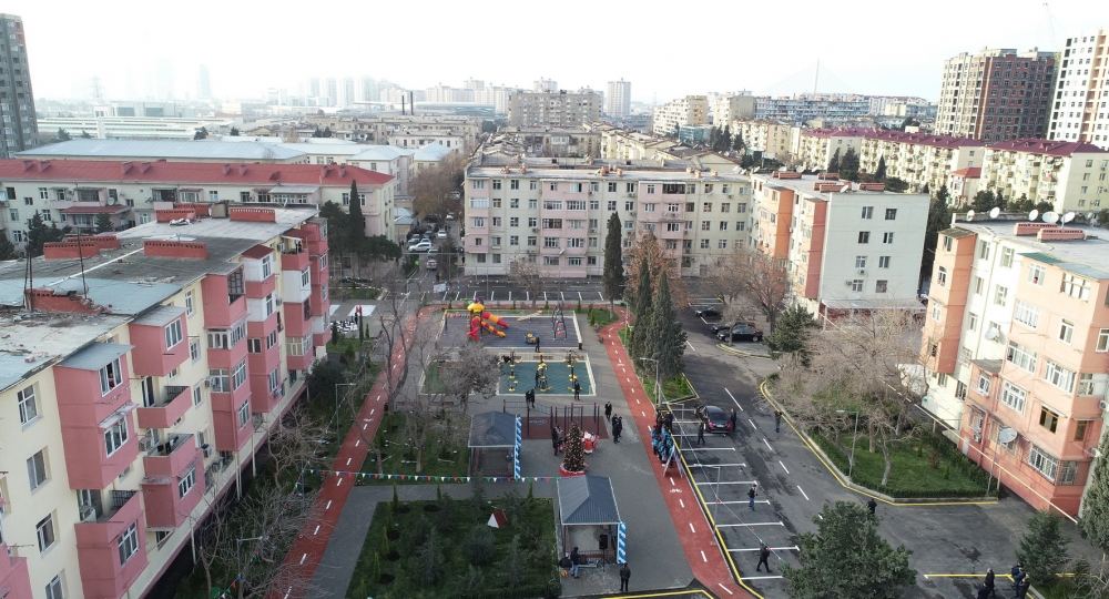 Heydar Aliyev Foundation VP Leyla Aliyeva takes part in opening ceremony of another yard, renovated within "Our Yard" project (PHOTO)