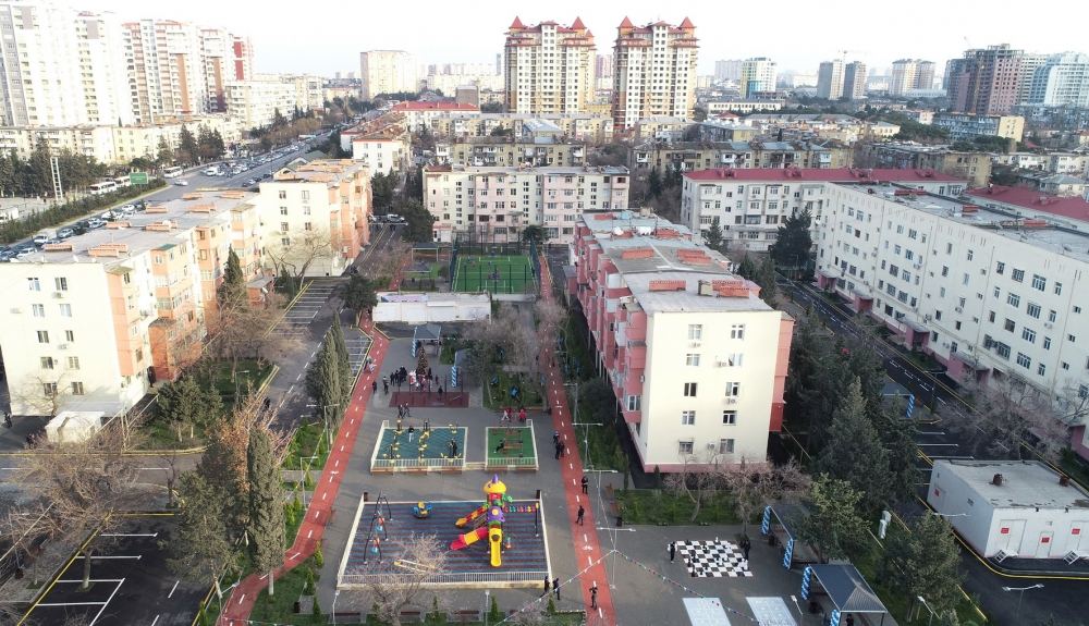 Heydar Aliyev Foundation VP Leyla Aliyeva takes part in opening ceremony of another yard, renovated within "Our Yard" project (PHOTO)