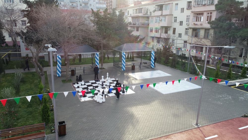 Heydar Aliyev Foundation VP Leyla Aliyeva takes part in opening ceremony of another yard, renovated within "Our Yard" project (PHOTO)