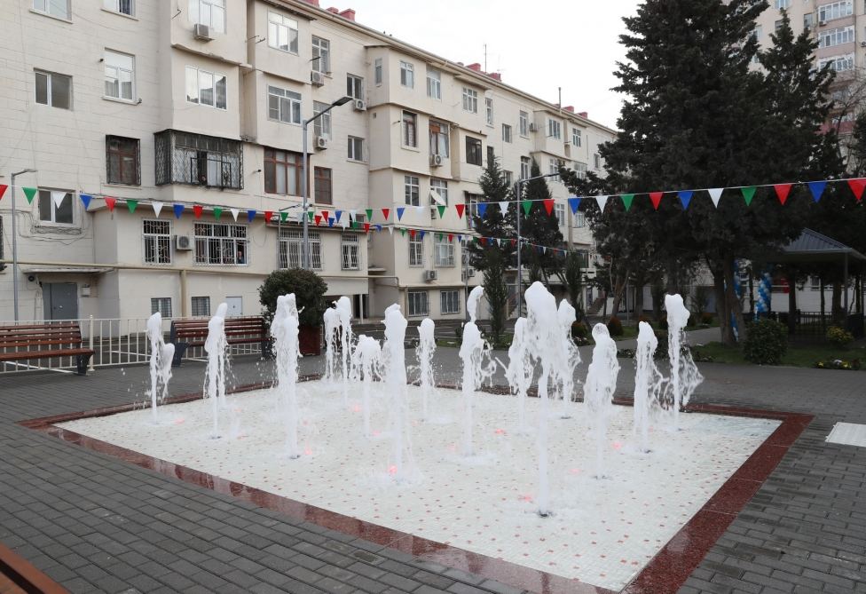 Heydar Aliyev Foundation VP Leyla Aliyeva takes part in opening ceremony of another yard, renovated within "Our Yard" project (PHOTO)