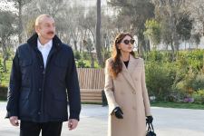 President Ilham Aliyev and First Lady Mehriban Aliyeva view conditions created at newly renovated Nizami Ganjavi Park (PHOTO/VIDEO)
