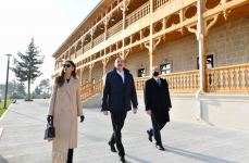 President Ilham Aliyev and First Lady Mehriban Aliyeva view conditions created at newly renovated Nizami Ganjavi Park (PHOTO/VIDEO)