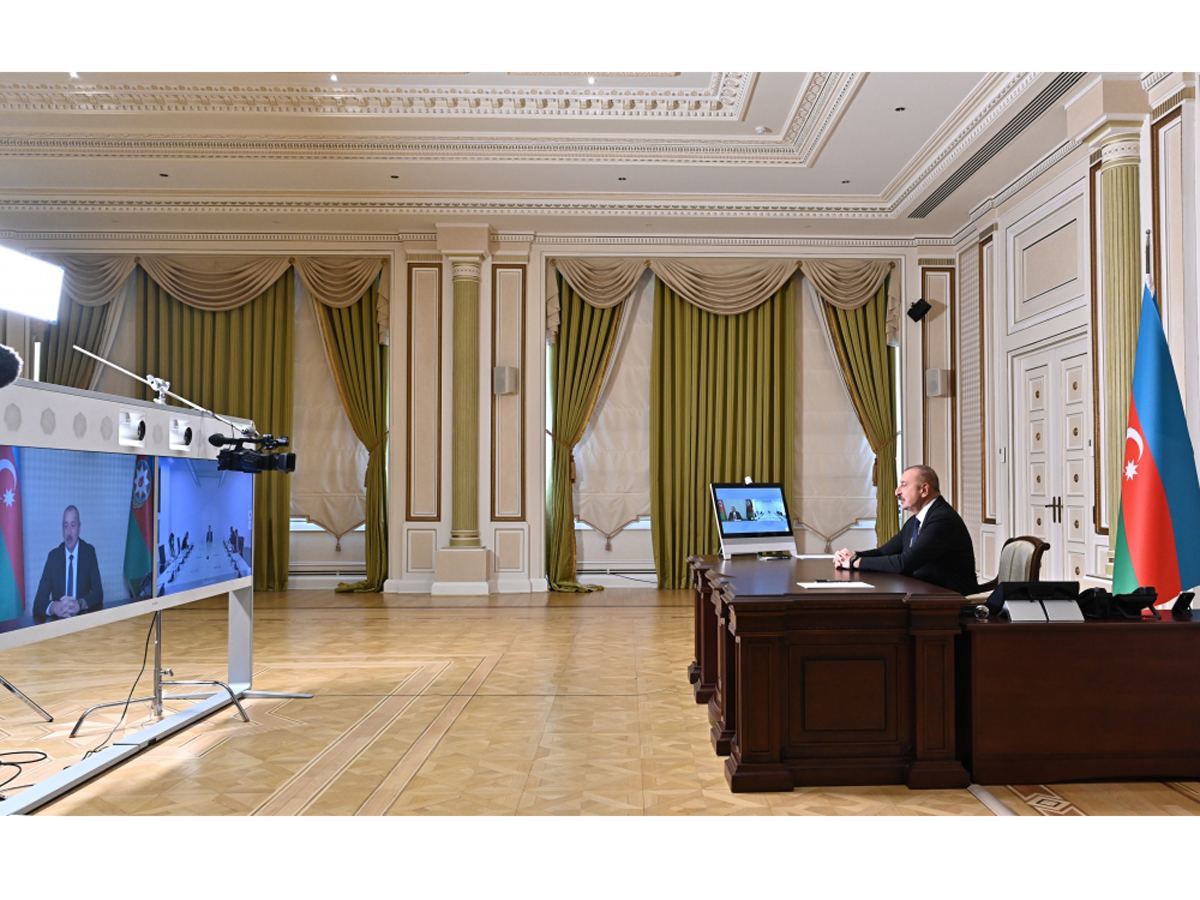 President Ilham Aliyev meets in video format with Speaker of Parliament of Montenegro Aleksa Bečić (PHOTO/VIDEO)