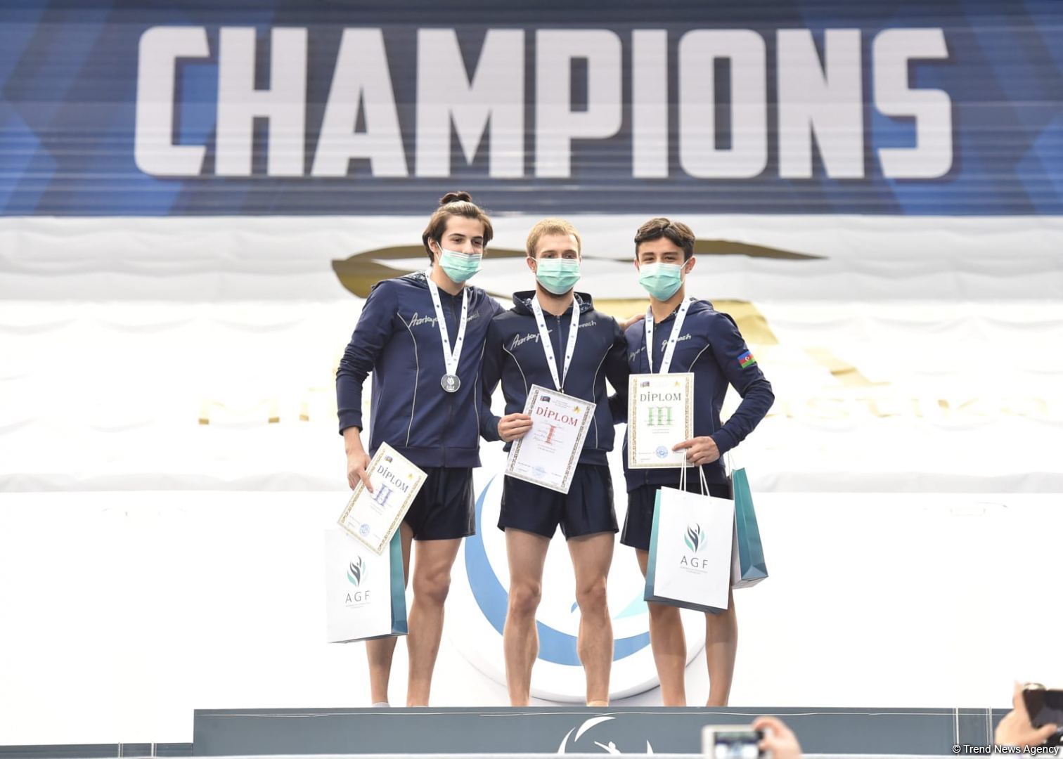 Сeremony of awarding prejunior, adult winners of Azerbaijan and Baku Championships in Trampoline and Tumbling (PHOTO)