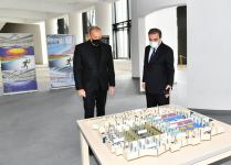 Azerbaijani President Ilham Aliyev views construction progress at Ganja Sports Palace (PHOTO/VIDEO)