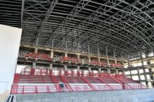 Azerbaijani President Ilham Aliyev views construction progress at Ganja Sports Palace (PHOTO/VIDEO)