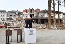 Azerbaijani President Ilham Aliyev lays foundation of Ganja Memorial Complex (PHOTO/VIDEO)