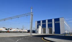 President Ilham Aliyev attends opening ceremony of locomotive depot of Azerbaijan Railways company (PHOTO/VIDEO)