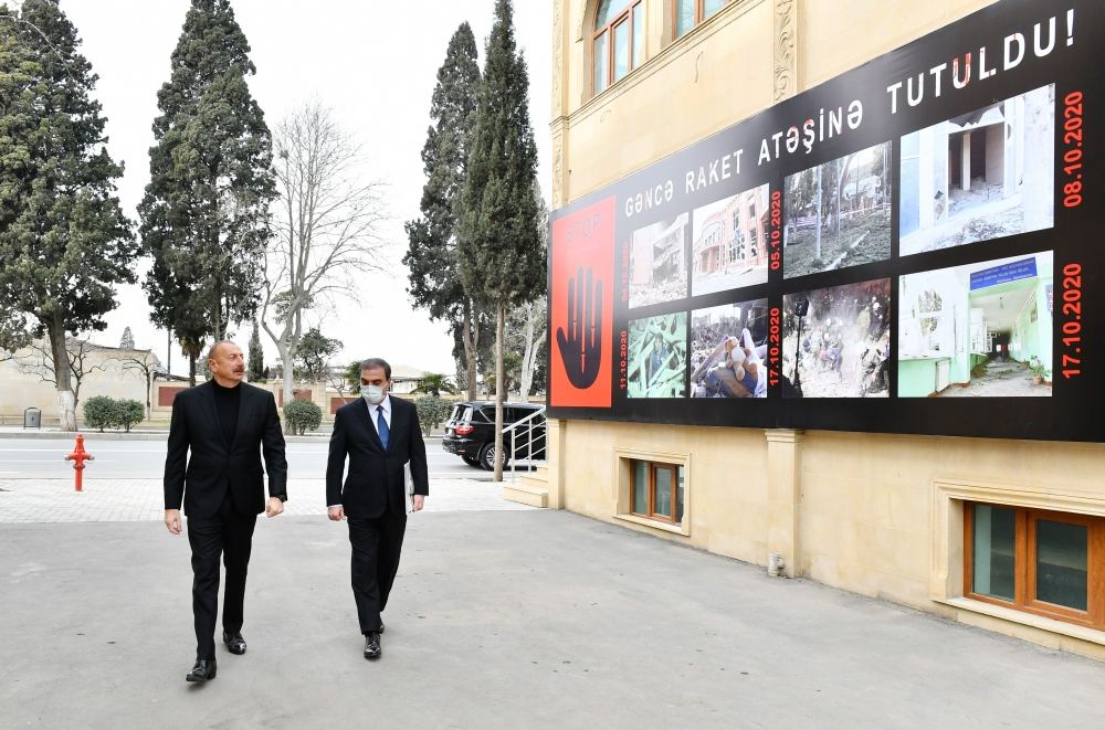 Azerbaijani President Ilham Aliyev lays foundation of Ganja Memorial Complex (PHOTO/VIDEO)