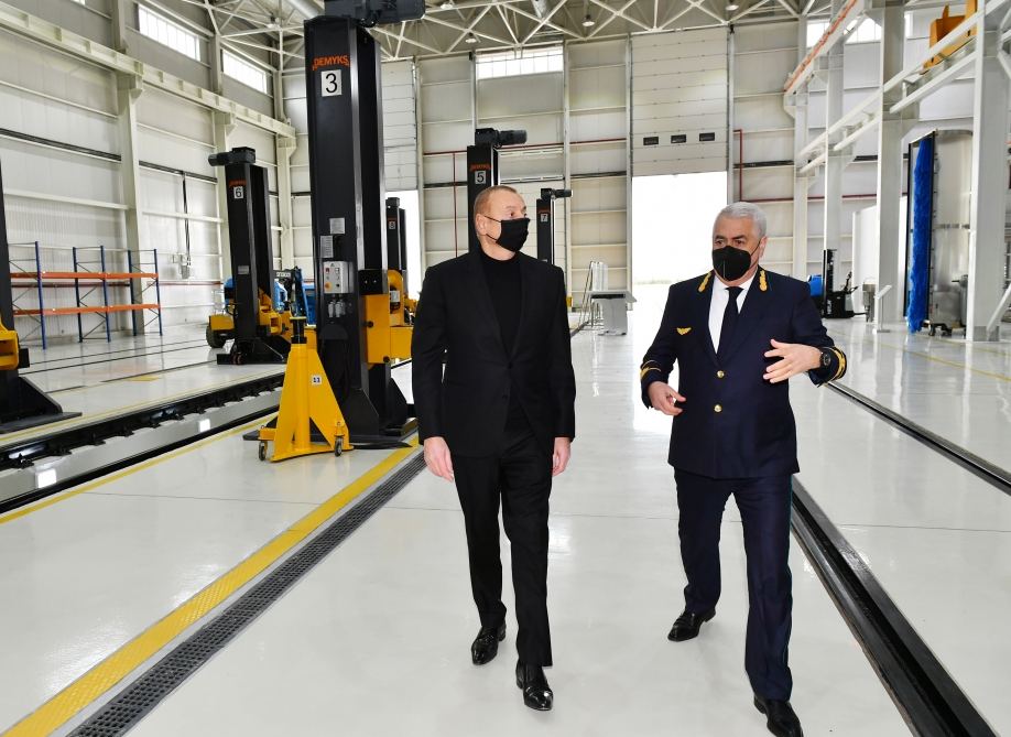 President Ilham Aliyev attends opening ceremony of locomotive depot of Azerbaijan Railways company (PHOTO/VIDEO)