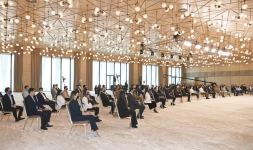 President Ilham Aliyev attends Youth Forum on 25th anniversary of Day of Azerbaijani Youth (PHOTO/VIDEO)