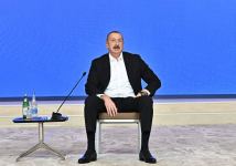 President Ilham Aliyev attends Youth Forum on 25th anniversary of Day of Azerbaijani Youth (PHOTO/VIDEO)
