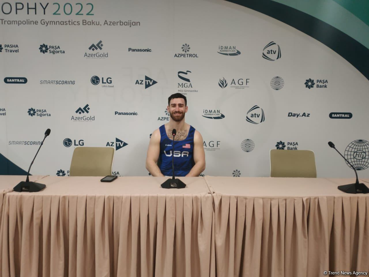 US gymnast satisfied with performance at Trampoline World Cup in Baku
