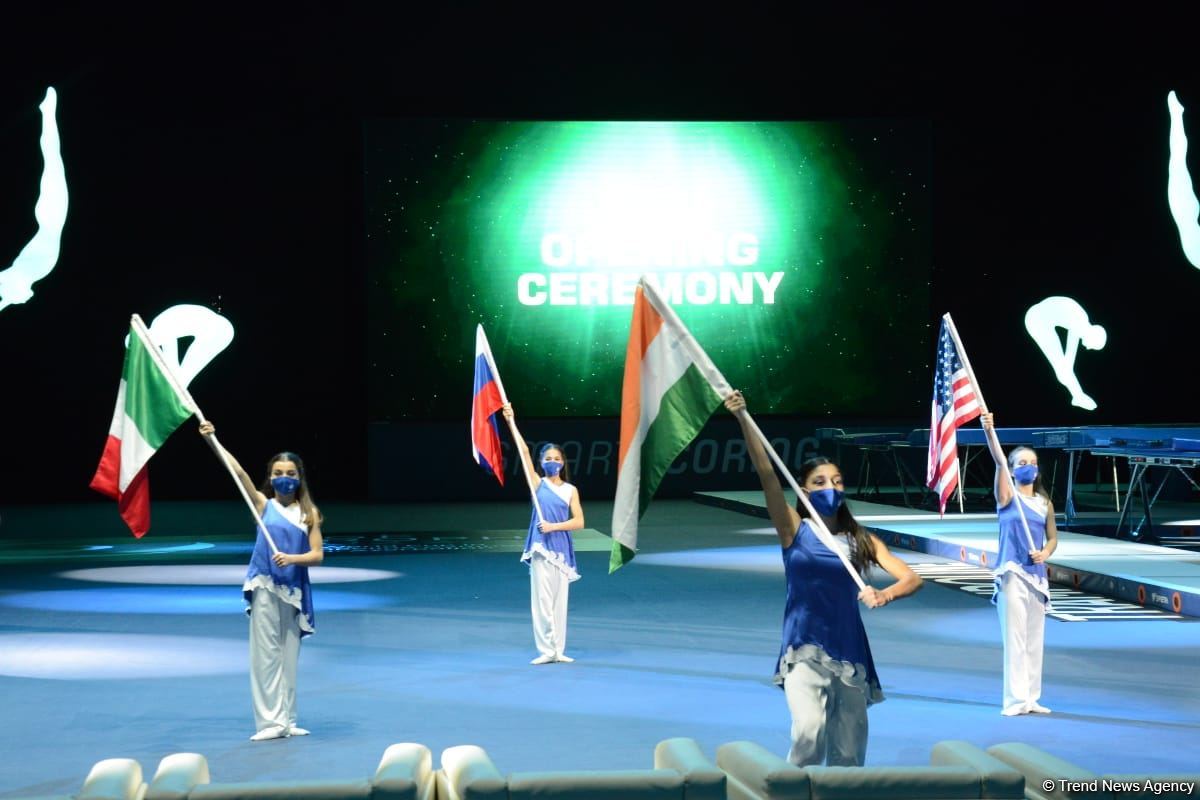 Azerbaijan hosts opening ceremony of FIG Trampoline Gymnastic World Cup (PHOTO)