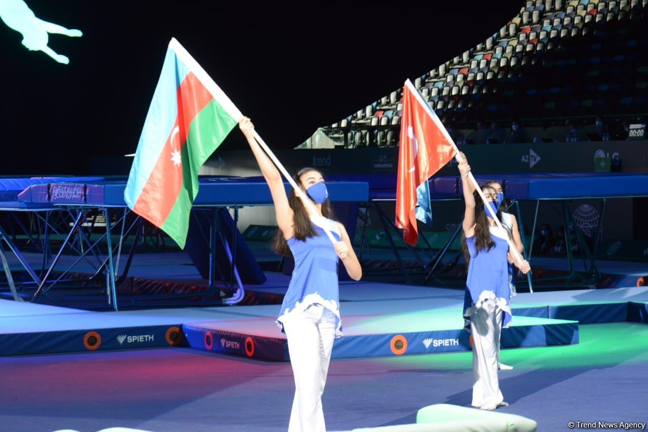 Azerbaijan hosts opening ceremony of FIG Trampoline Gymnastic World Cup (PHOTO)