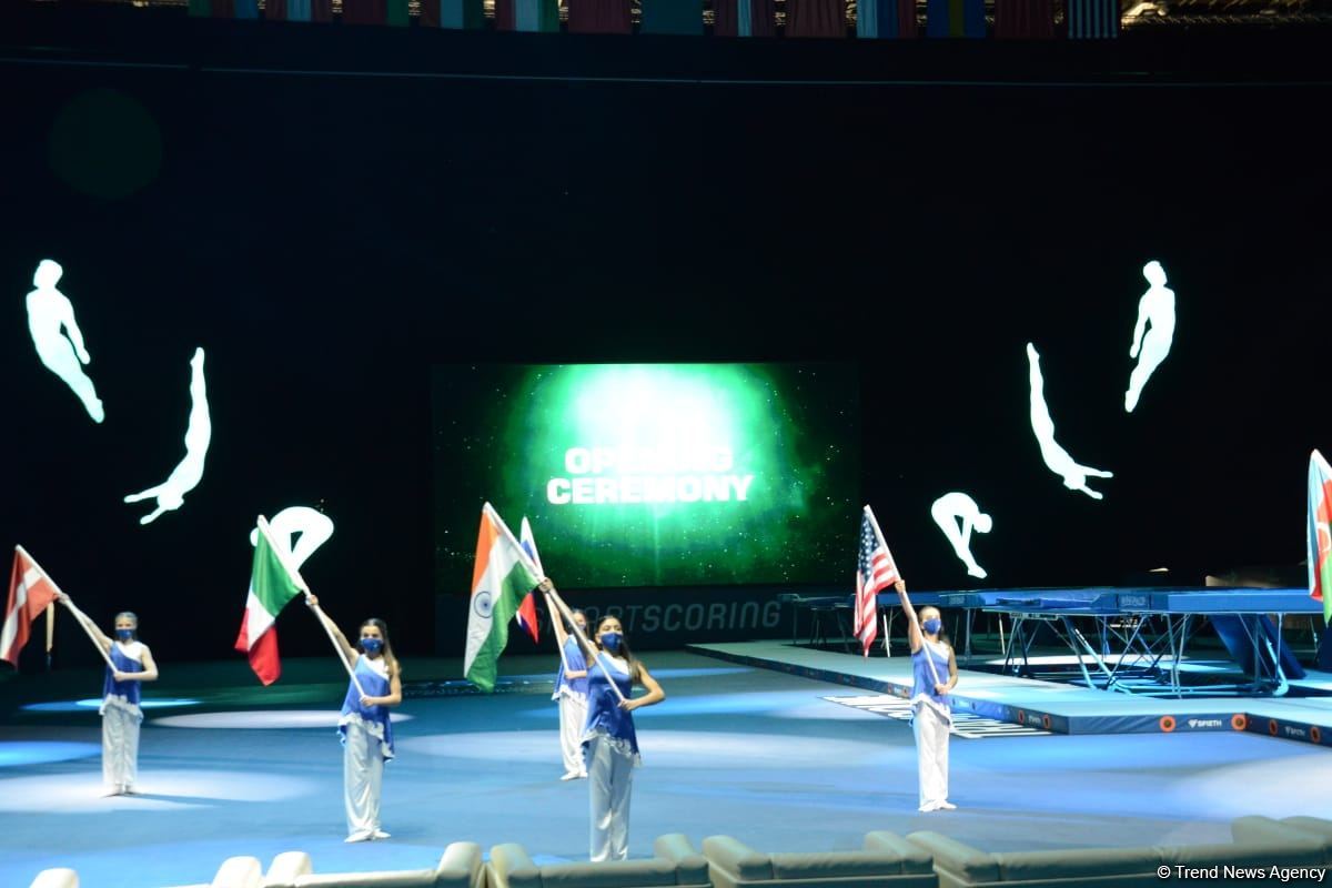 Azerbaijan hosts opening ceremony of FIG Trampoline Gymnastic World Cup (PHOTO)