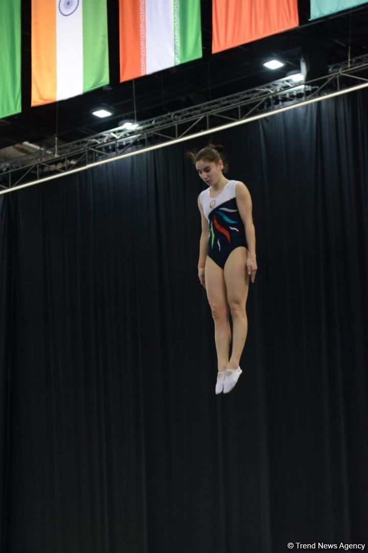 Azerbaijani gymnast Seljan Mahsudova reaches Trampoline World Cup finals in Baku (PHOTO)