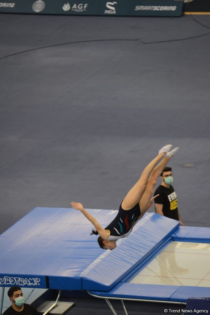 Azerbaijani gymnast Seljan Mahsudova reaches Trampoline World Cup finals in Baku (PHOTO)