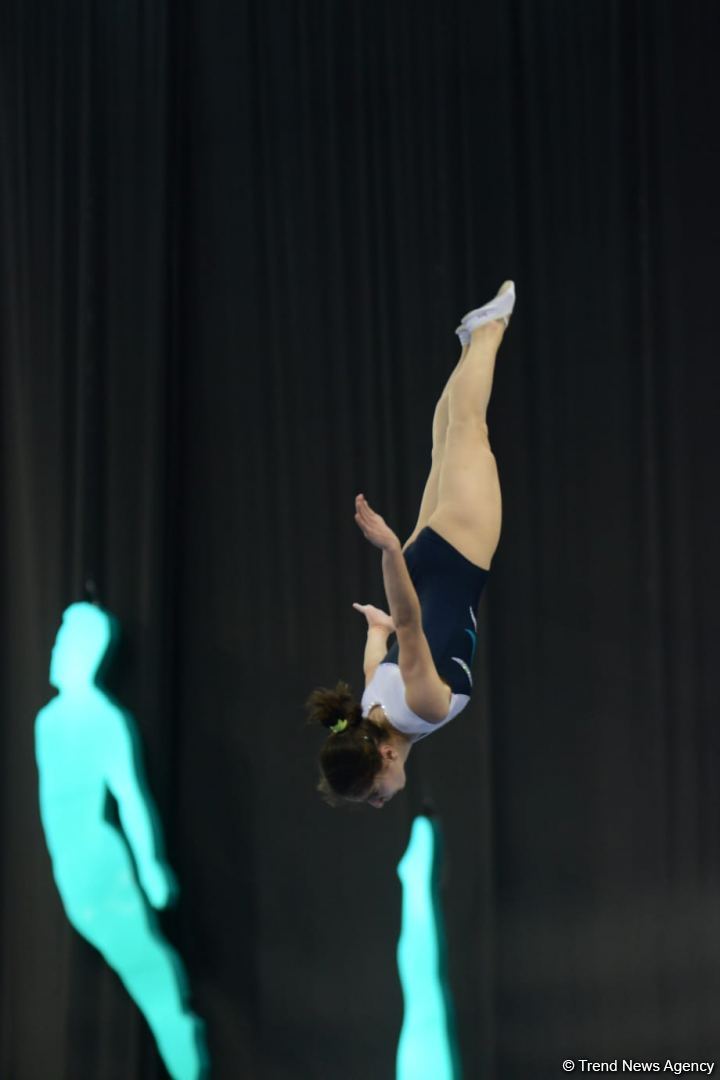Azerbaijani gymnast Seljan Mahsudova reaches Trampoline World Cup finals in Baku (PHOTO)