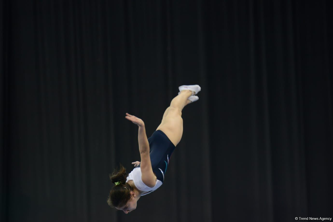 Azerbaijani gymnast Seljan Mahsudova reaches Trampoline World Cup finals in Baku (PHOTO)