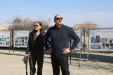 President Ilham Aliyev, First Lady Mehriban Aliyeva view ongoing
restoration work at Aghdam Juma Mosque (PHOTO/VIDEO)