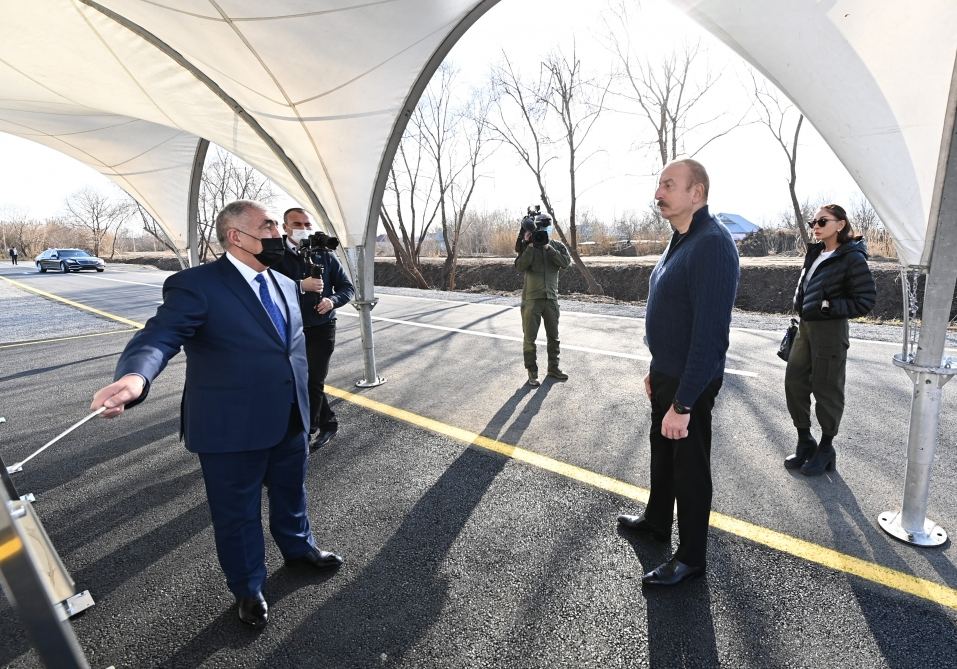 Azerbaijani President Ilham Aliyev, First Lady Mehriban Aliyeva visit Aghjabadi district (VIDEO)