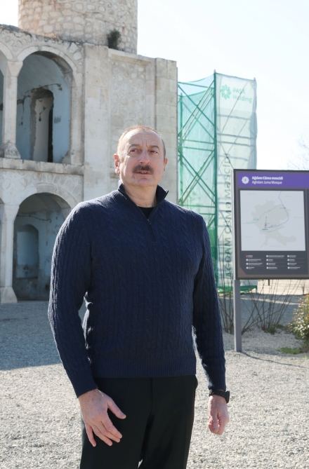 President Ilham Aliyev, First Lady Mehriban Aliyeva view ongoing
restoration work at Aghdam Juma Mosque (PHOTO/VIDEO)