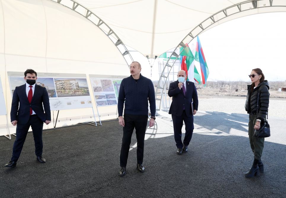 Azerbaijani President Ilham Aliyev, First Lady Mehriban Aliyeva visit Aghdam district (PHOTO/VIDEO)